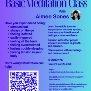 Basic Meditation-In Person or on Zoom, Bellingham, WA-March 15, 2026